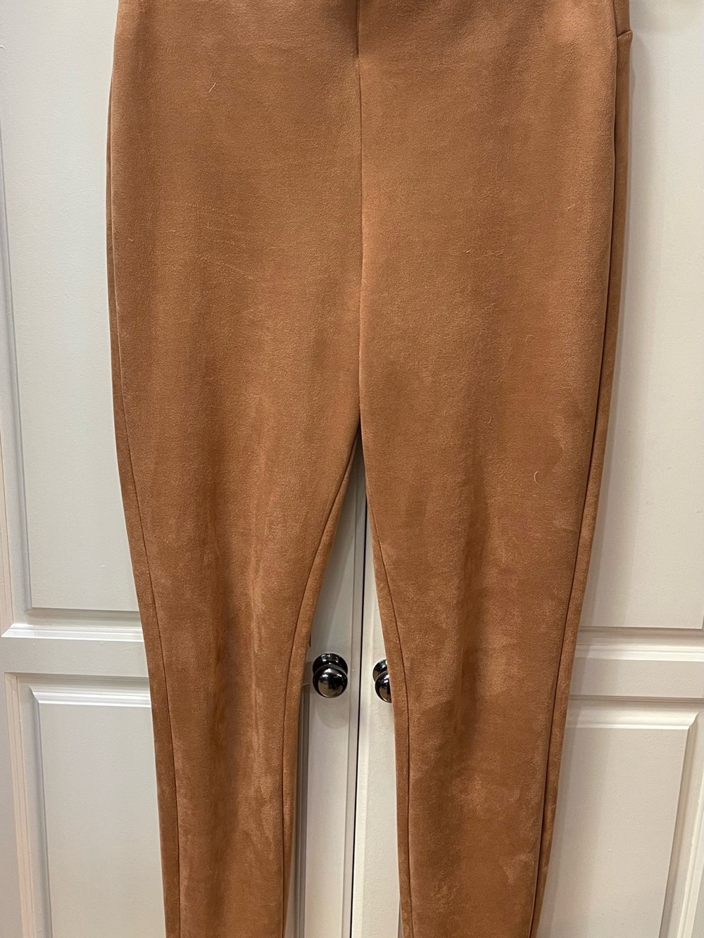 Gibson Latimer Camel Faux Suede Pull On Skinny Pants Leggings Small